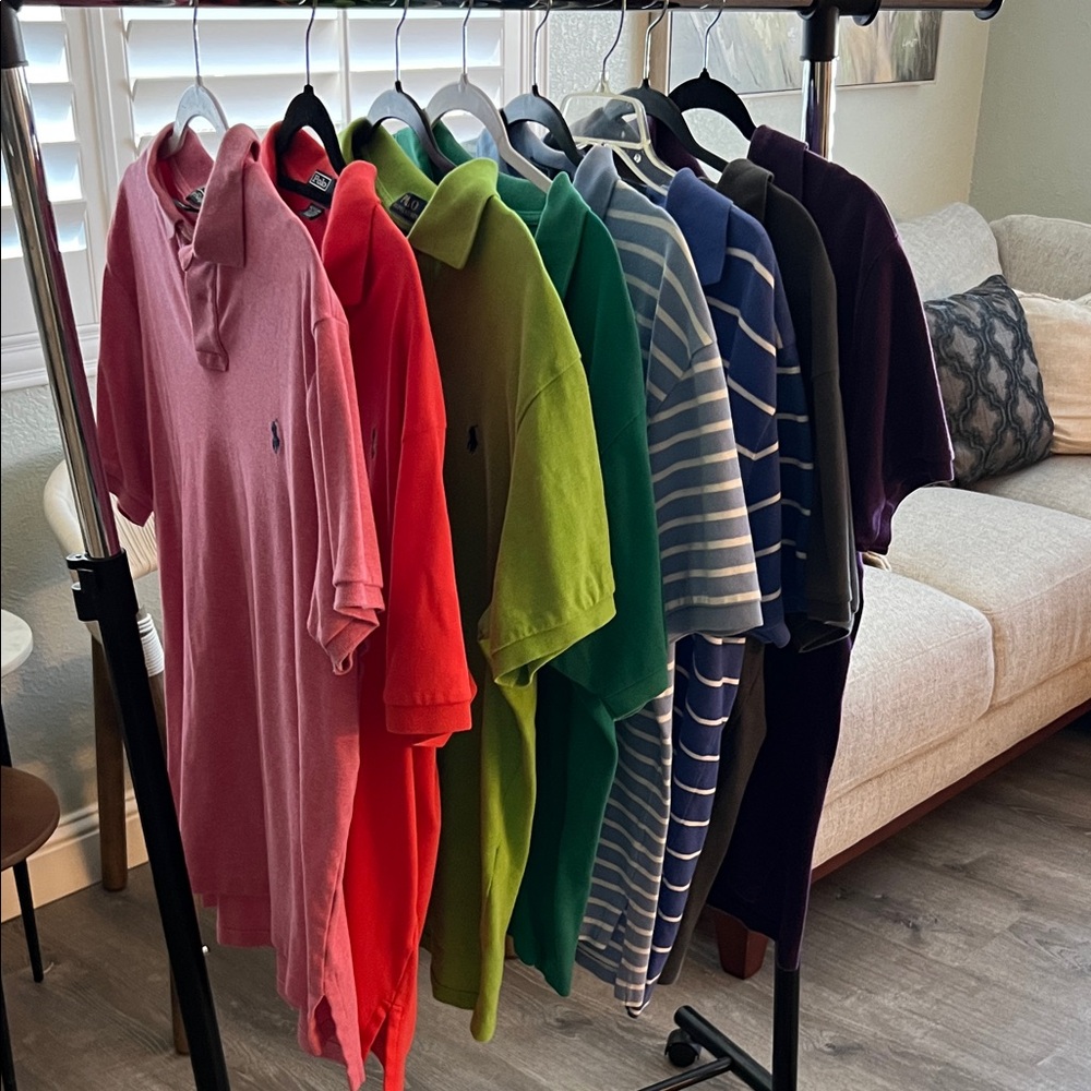 Colorful Polo Shirt Collection 8 piece bundle